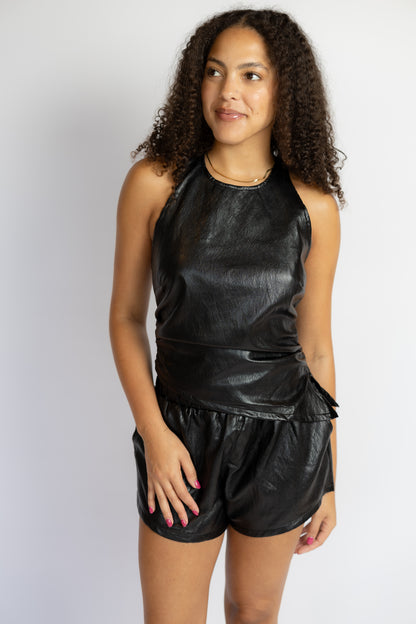 Starting Over Leather Shorts