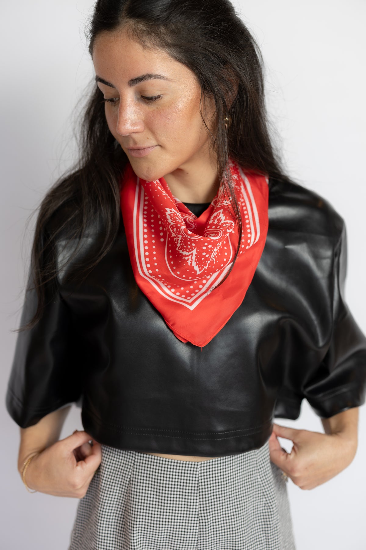 All It Takes Leather Crop Top