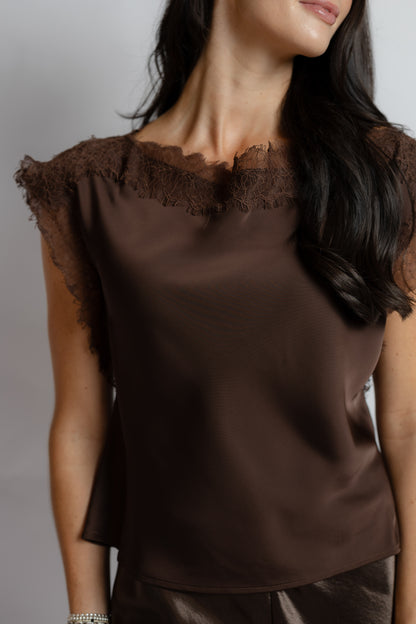 Chris Lace Trim Top