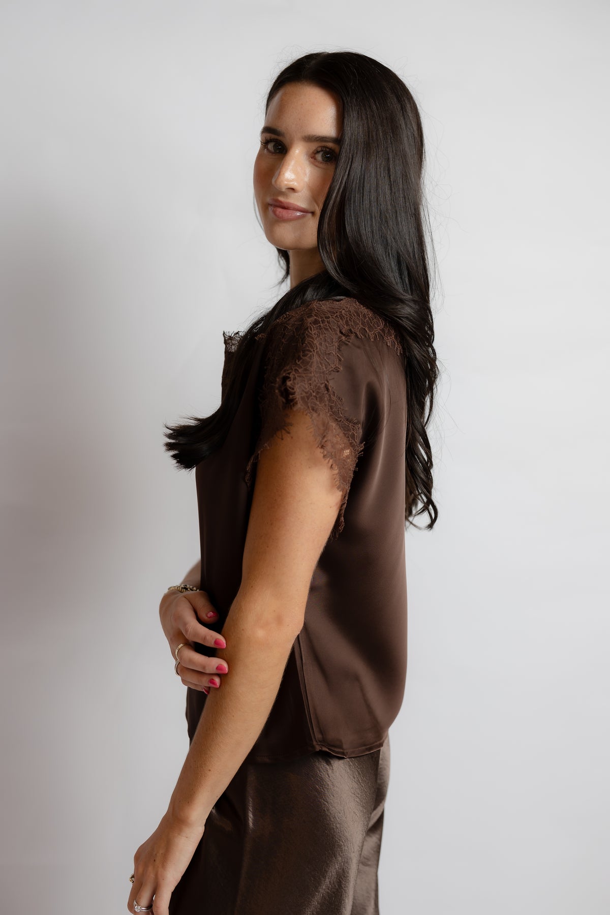 Chris Lace Trim Top