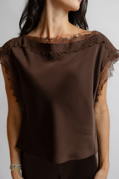 Chris Lace Trim Top