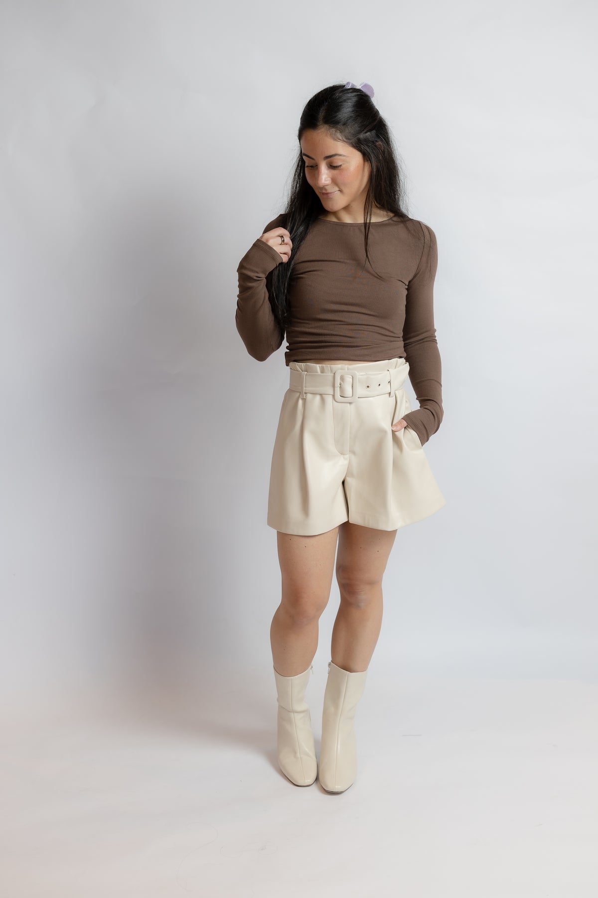 Always Around Leather Shorts