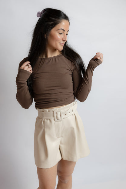 Always Around Leather Shorts