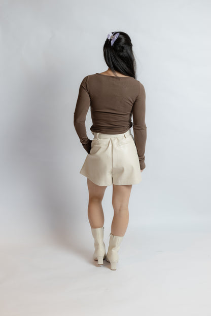 Always Around Leather Shorts