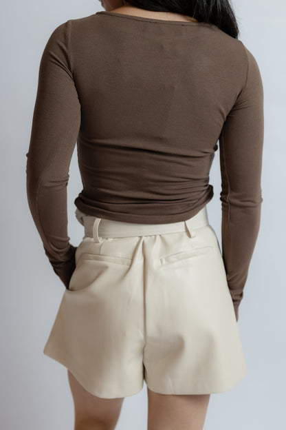 Always Around Leather Shorts
