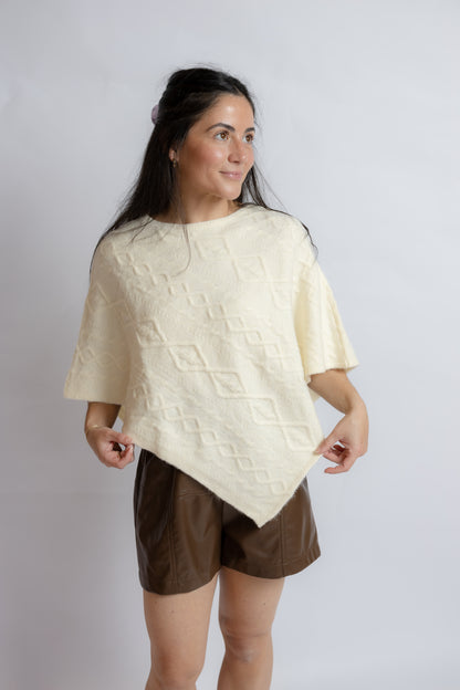 High Chance Cable Poncho Sweater
