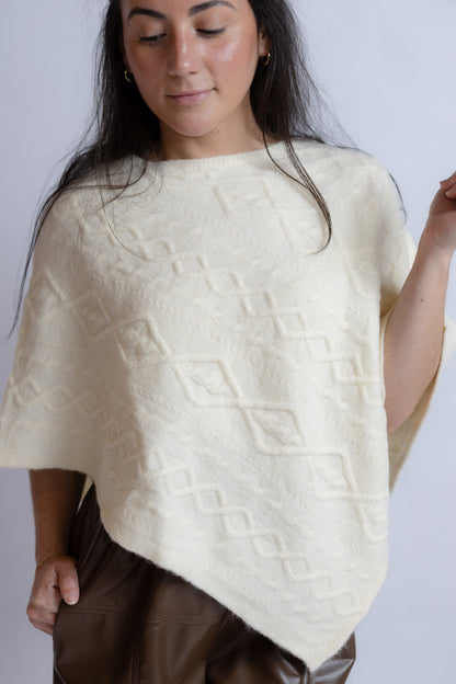 High Chance Cable Poncho Sweater