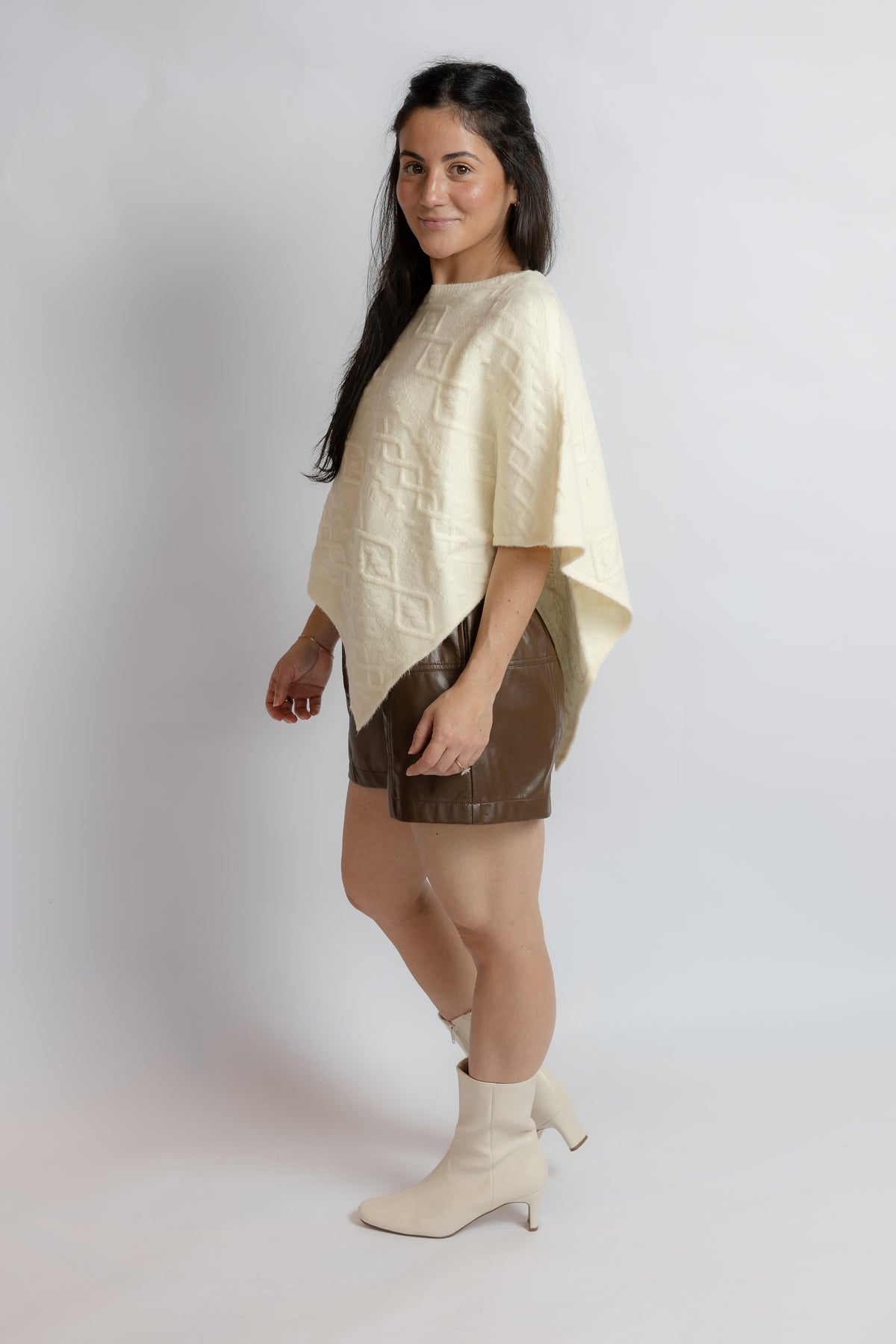 High Chance Cable Poncho Sweater