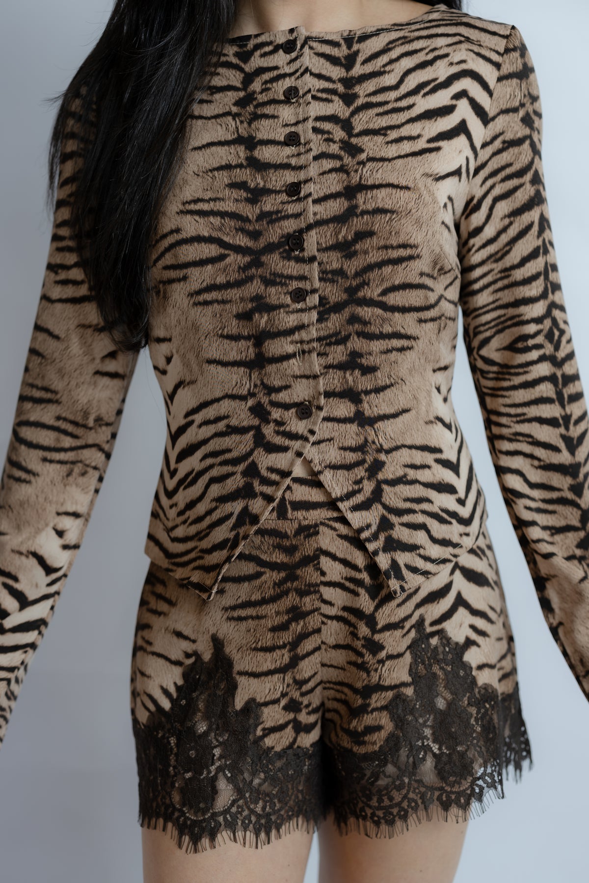 In The Jungle Button Front Top