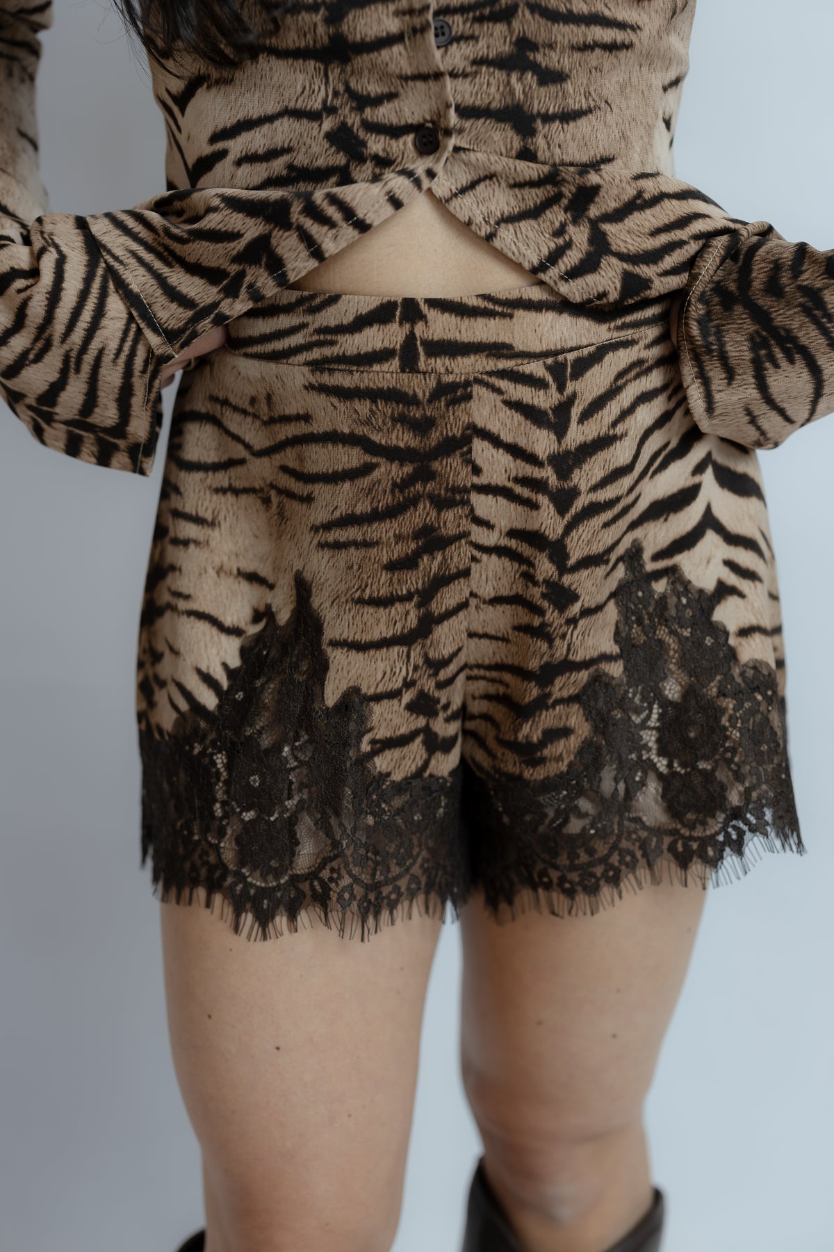 In The Jungle Lace Trim Shorts