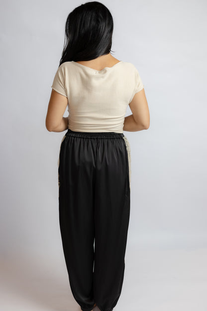 Take Me Satin Lace Balloon Pants