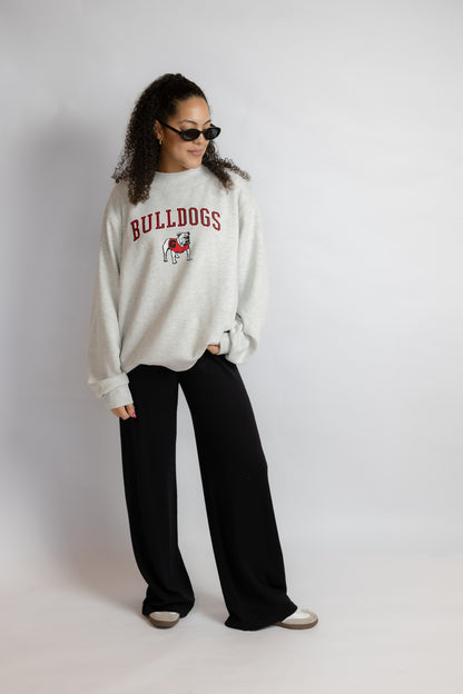 Bulldogs Stripe Mockneck Sweatshirt