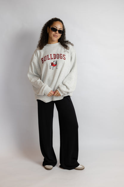 Bulldogs Stripe Mockneck Sweatshirt