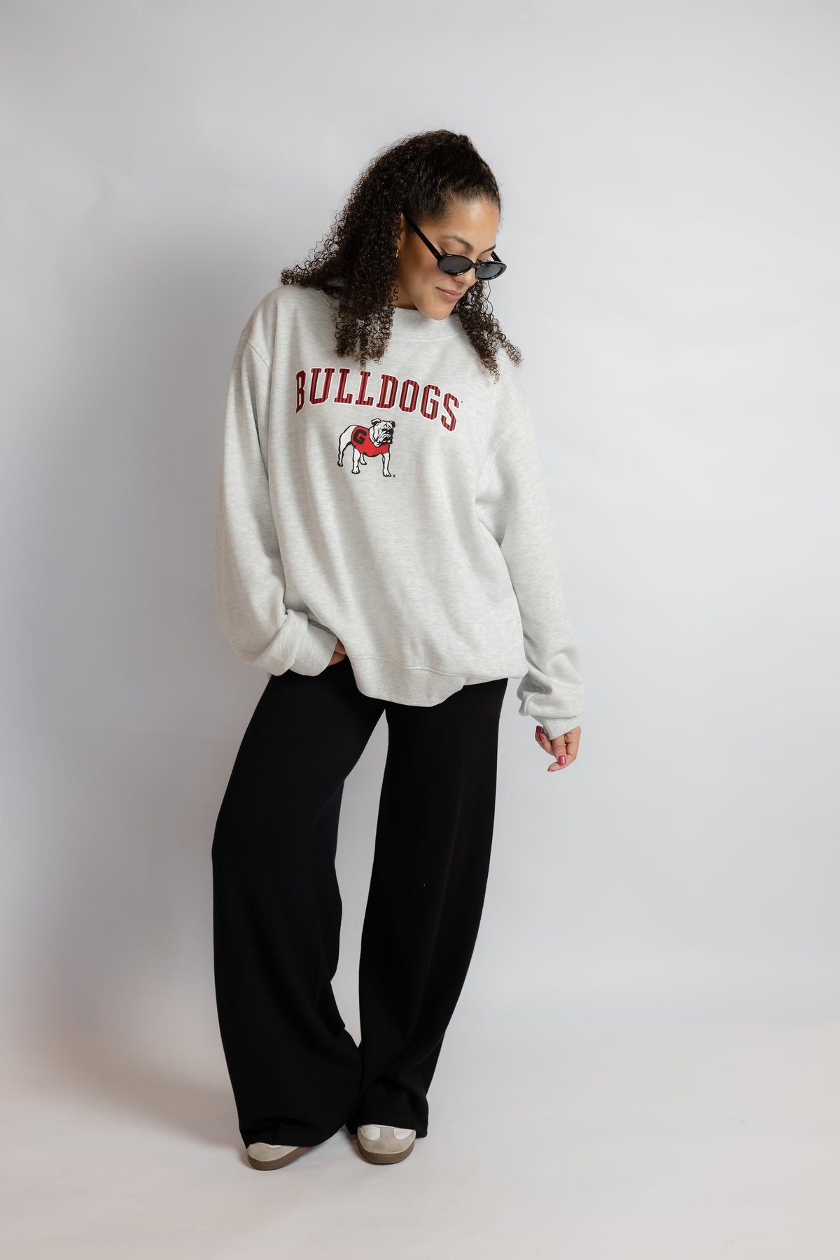 Bulldogs Stripe Mockneck Sweatshirt