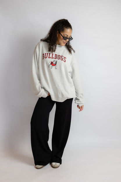 Bulldogs Stripe Mockneck Sweatshirt