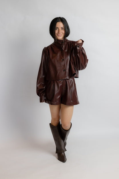 District Vegan Leather Shorts