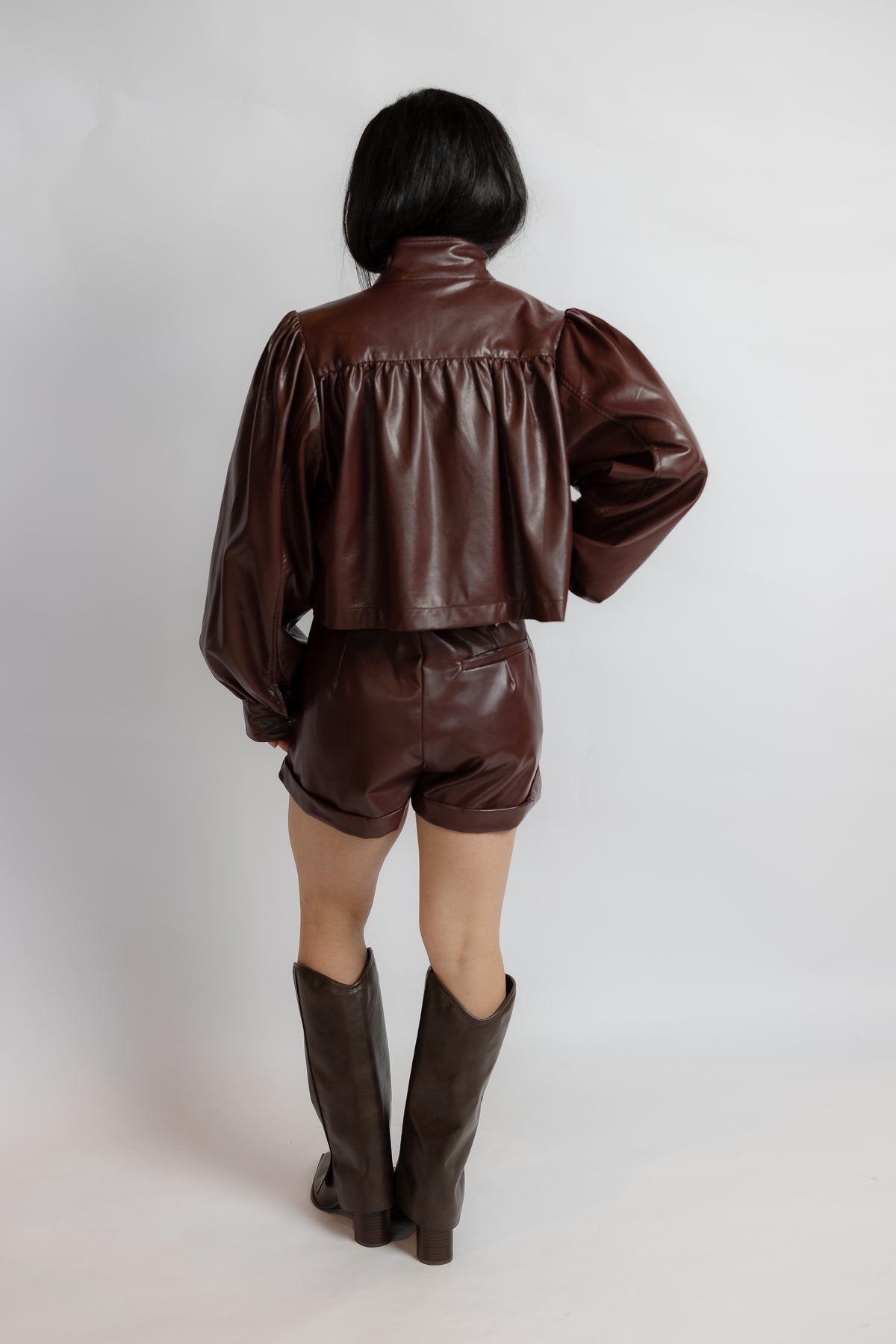 District Vegan Leather Shorts