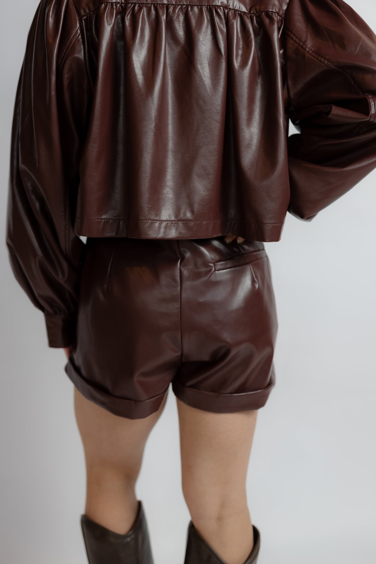 District Vegan Leather Shorts