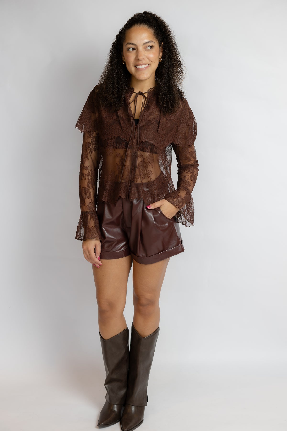 Lili Lace Capelet Top