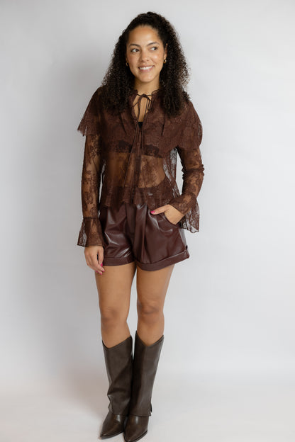 Lili Lace Capelet Top