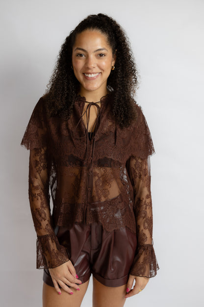 Lili Lace Capelet Top