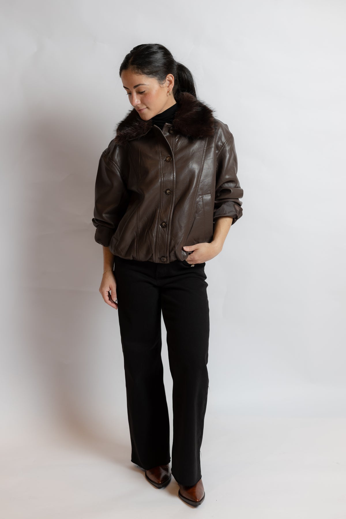 Marcie Faux Leather Jacket