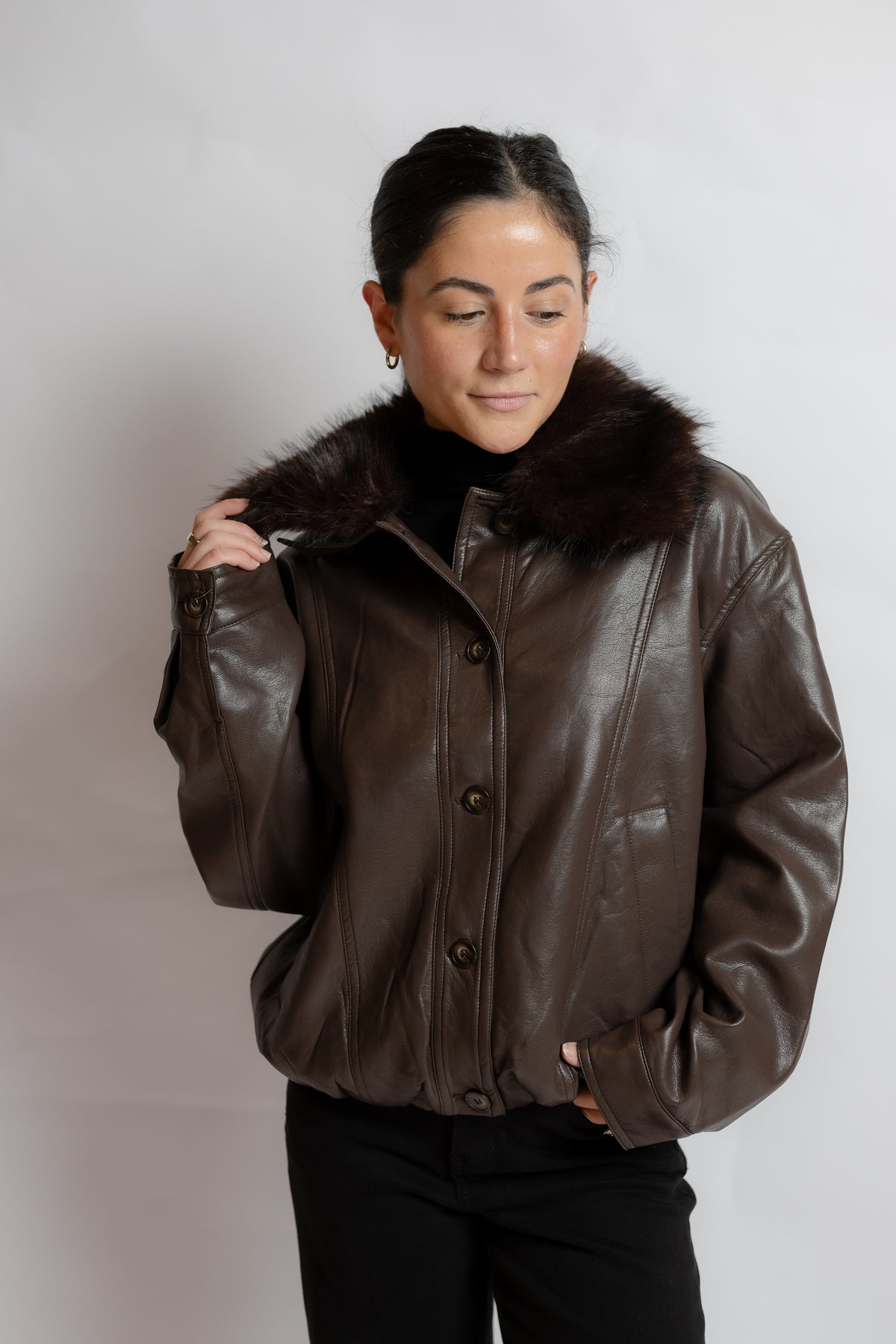 Marcie Faux Leather Jacket