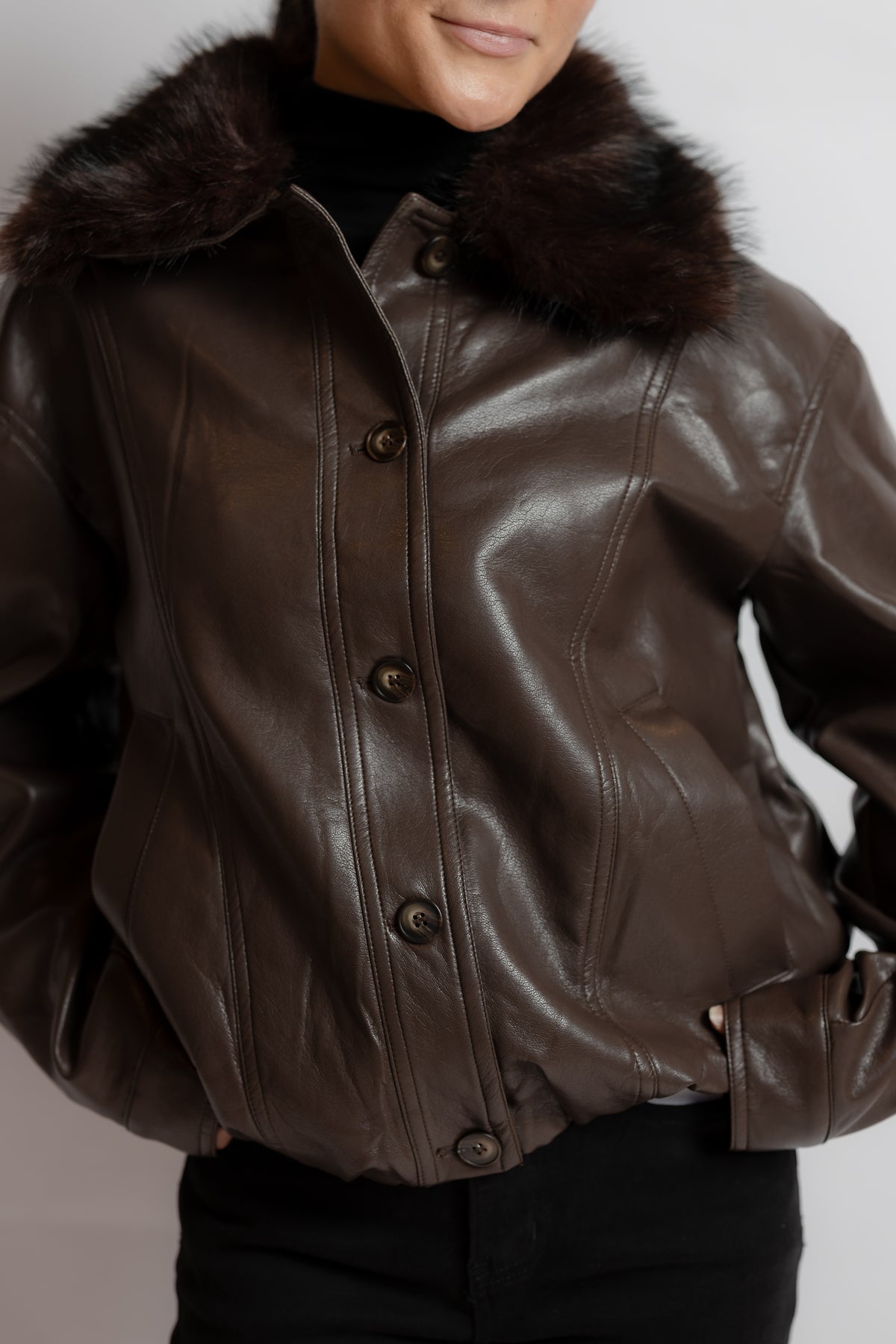 Marcie Faux Leather Jacket
