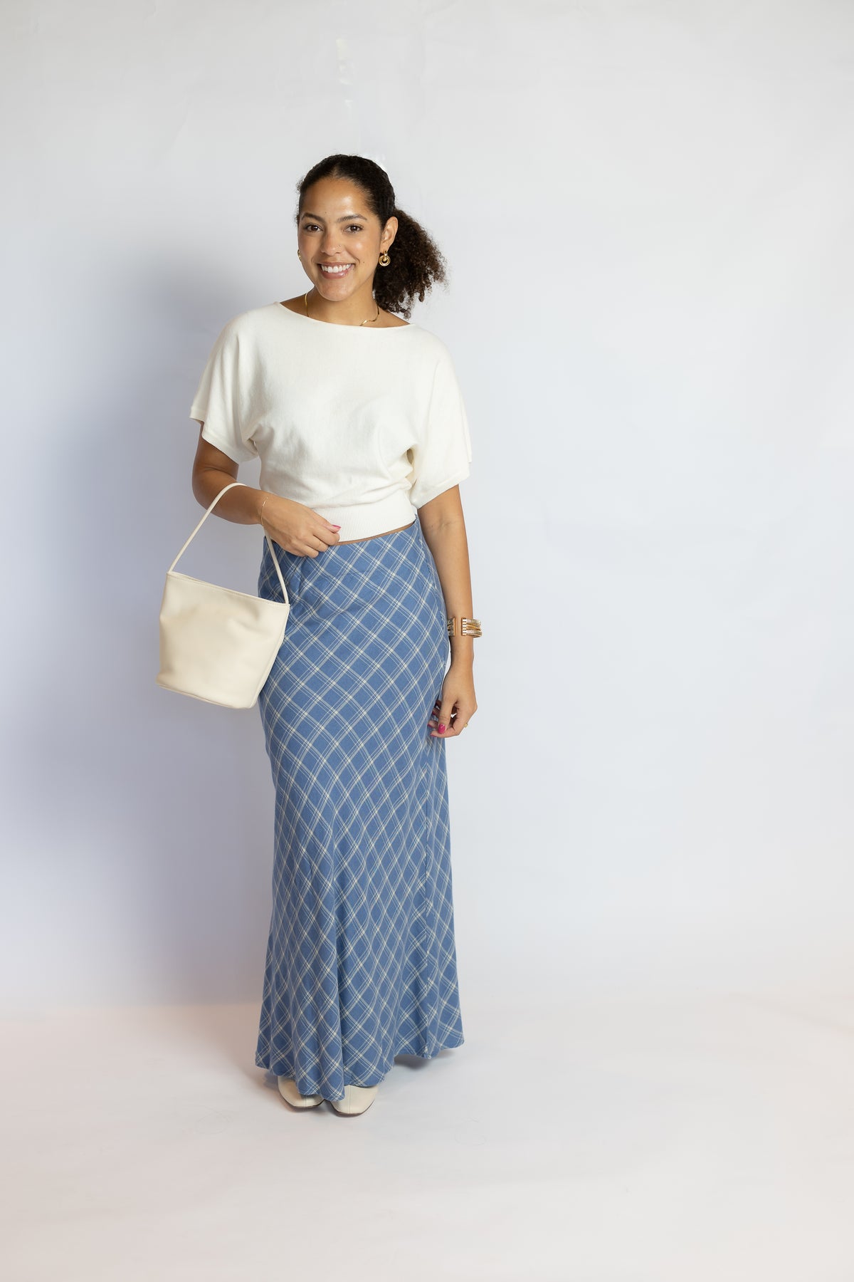 Europa Plaid Maxi Skirt