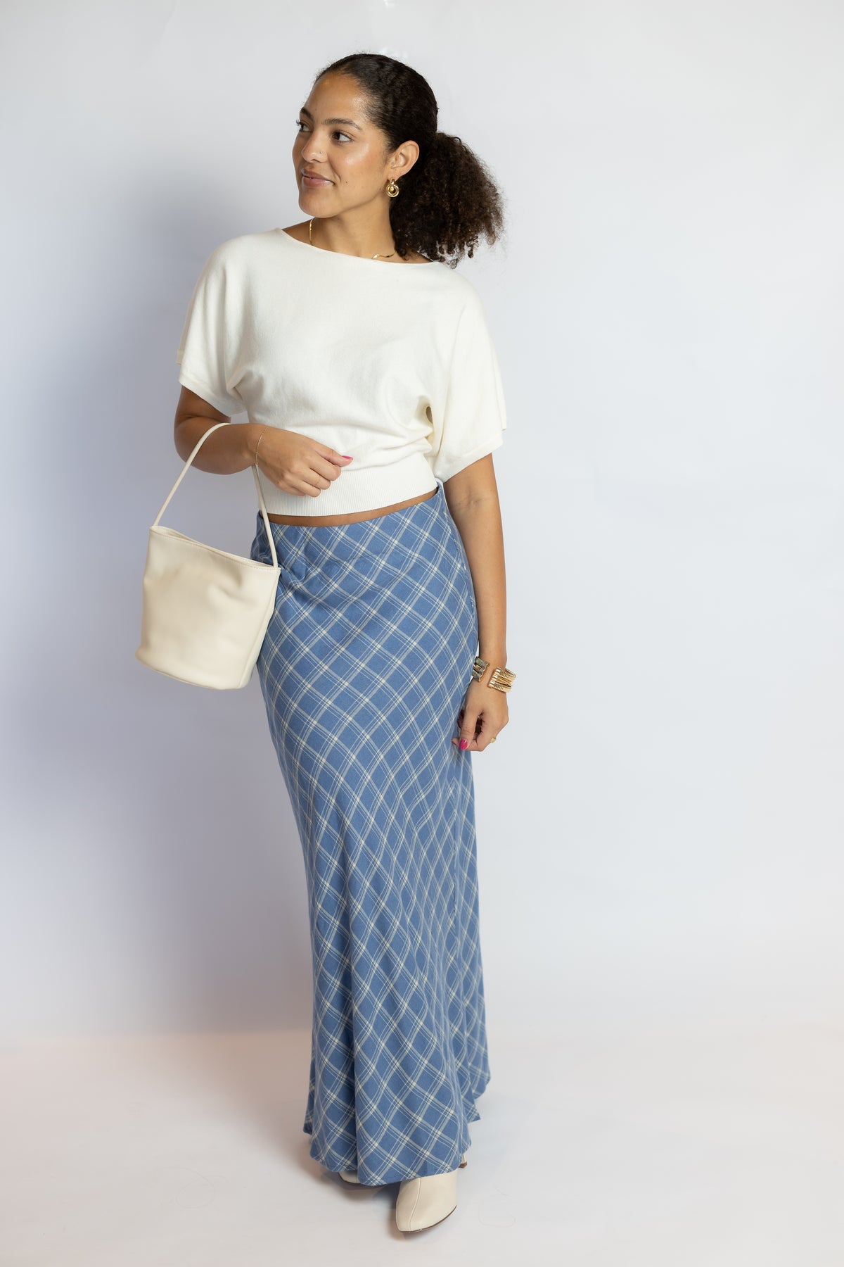 Europa Plaid Maxi Skirt