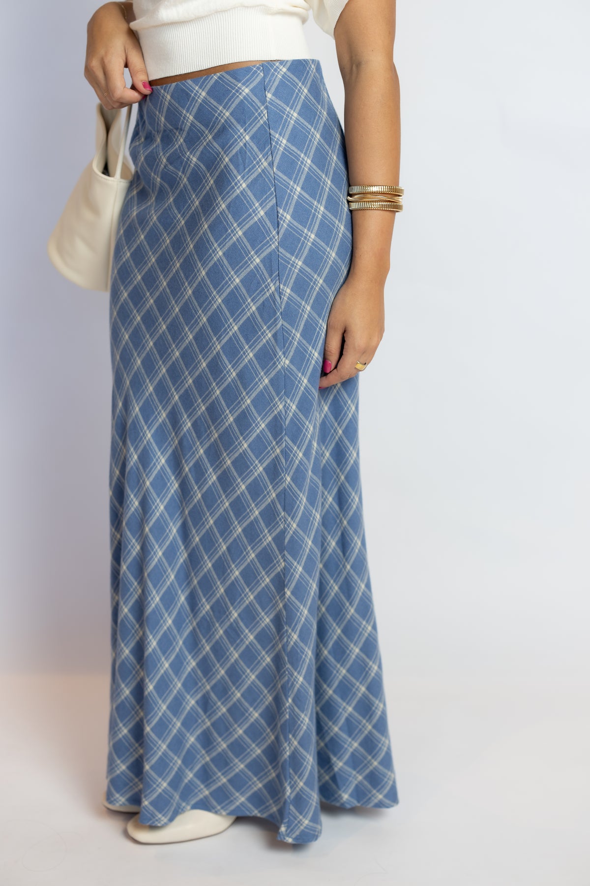 Europa Plaid Maxi Skirt