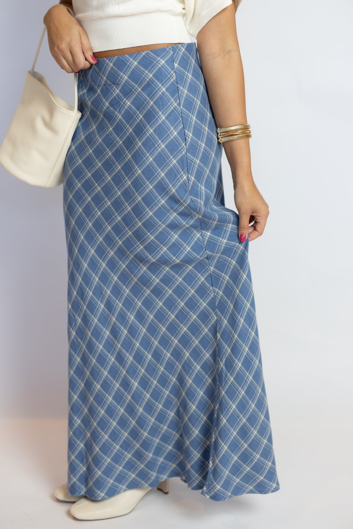 Europa Plaid Maxi Skirt