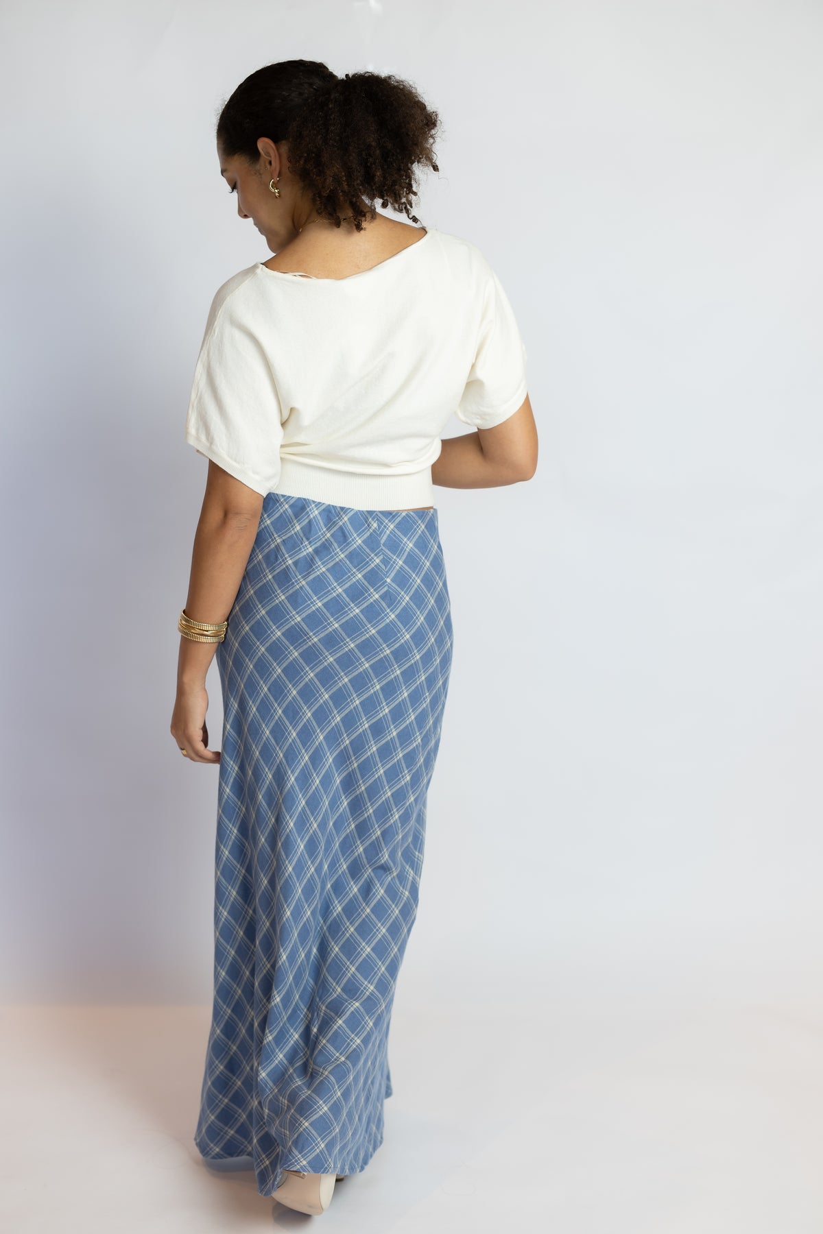 Europa Plaid Maxi Skirt