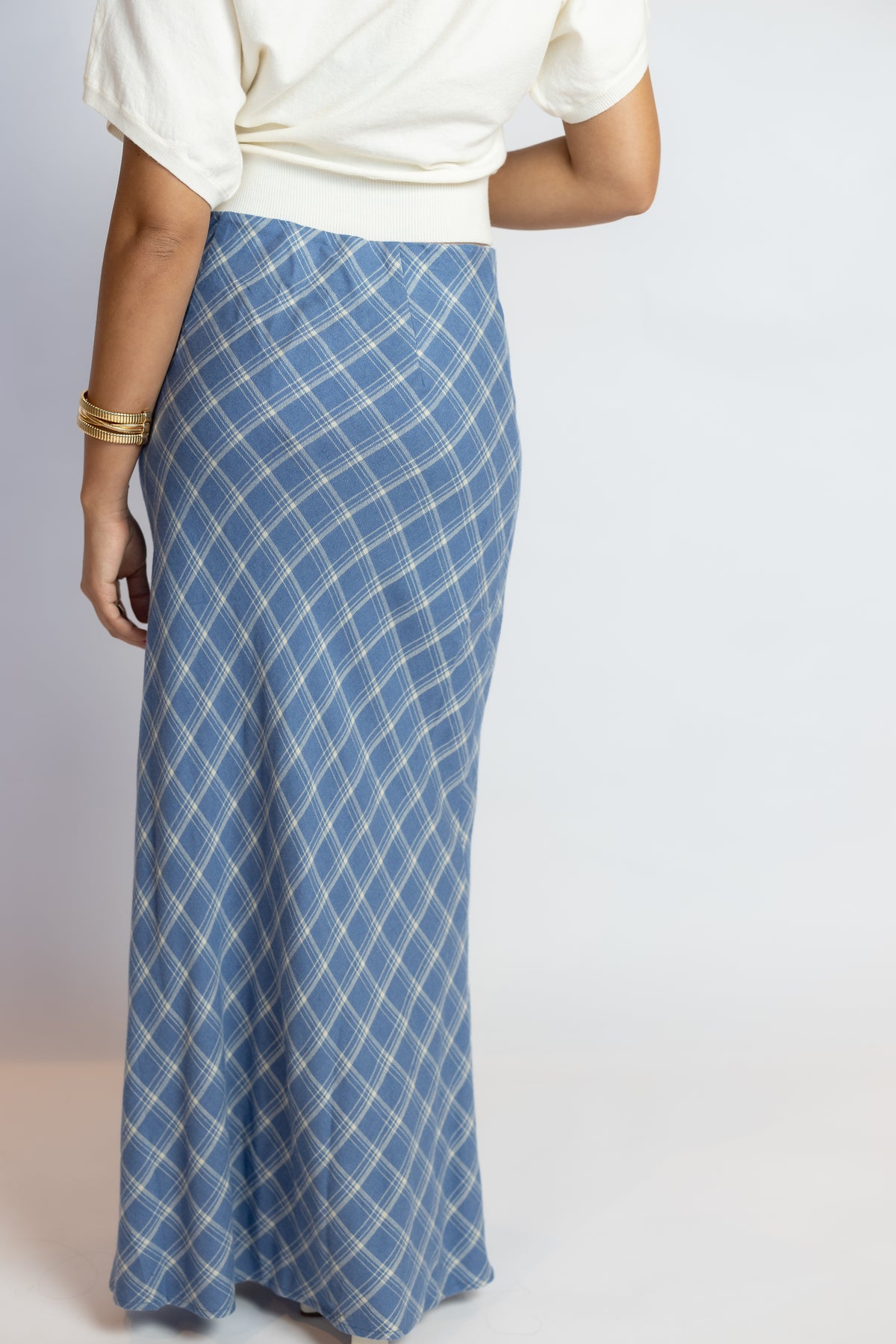 Europa Plaid Maxi Skirt