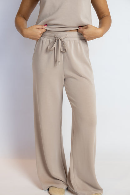 These Days Modal Wide Leg Pants Taupe