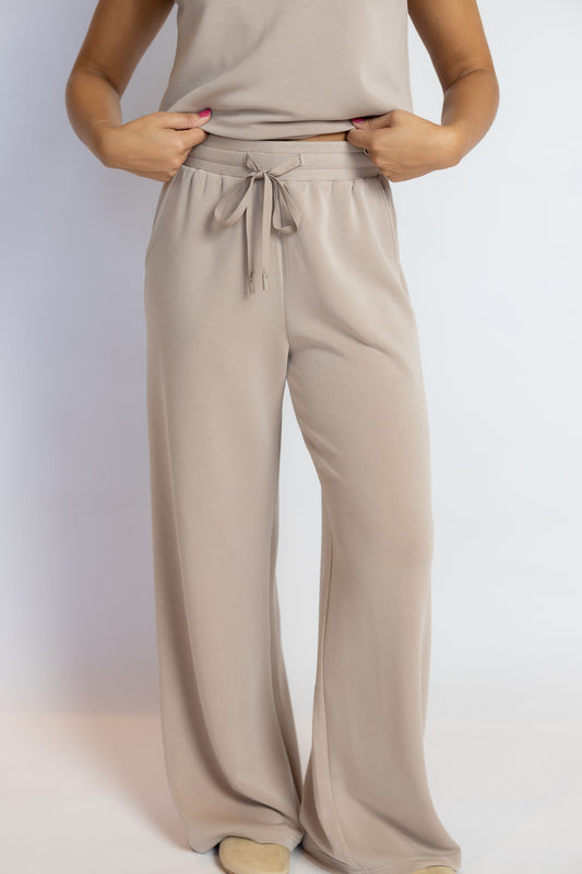These Days Modal Wide Leg Pants Taupe