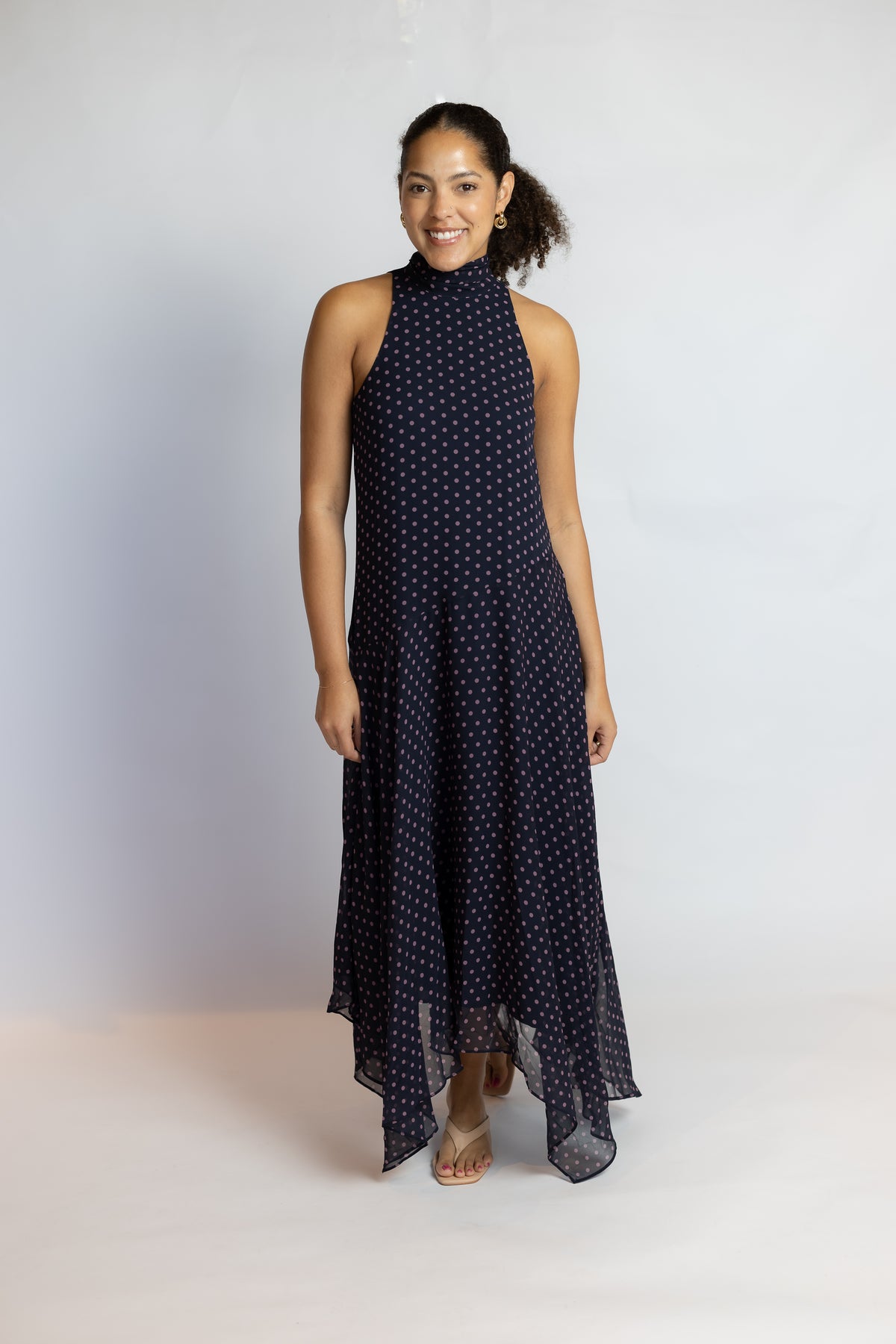 Tiana Polka Dot Maxi Dress