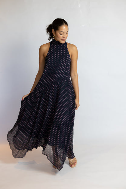 Tiana Polka Dot Maxi Dress
