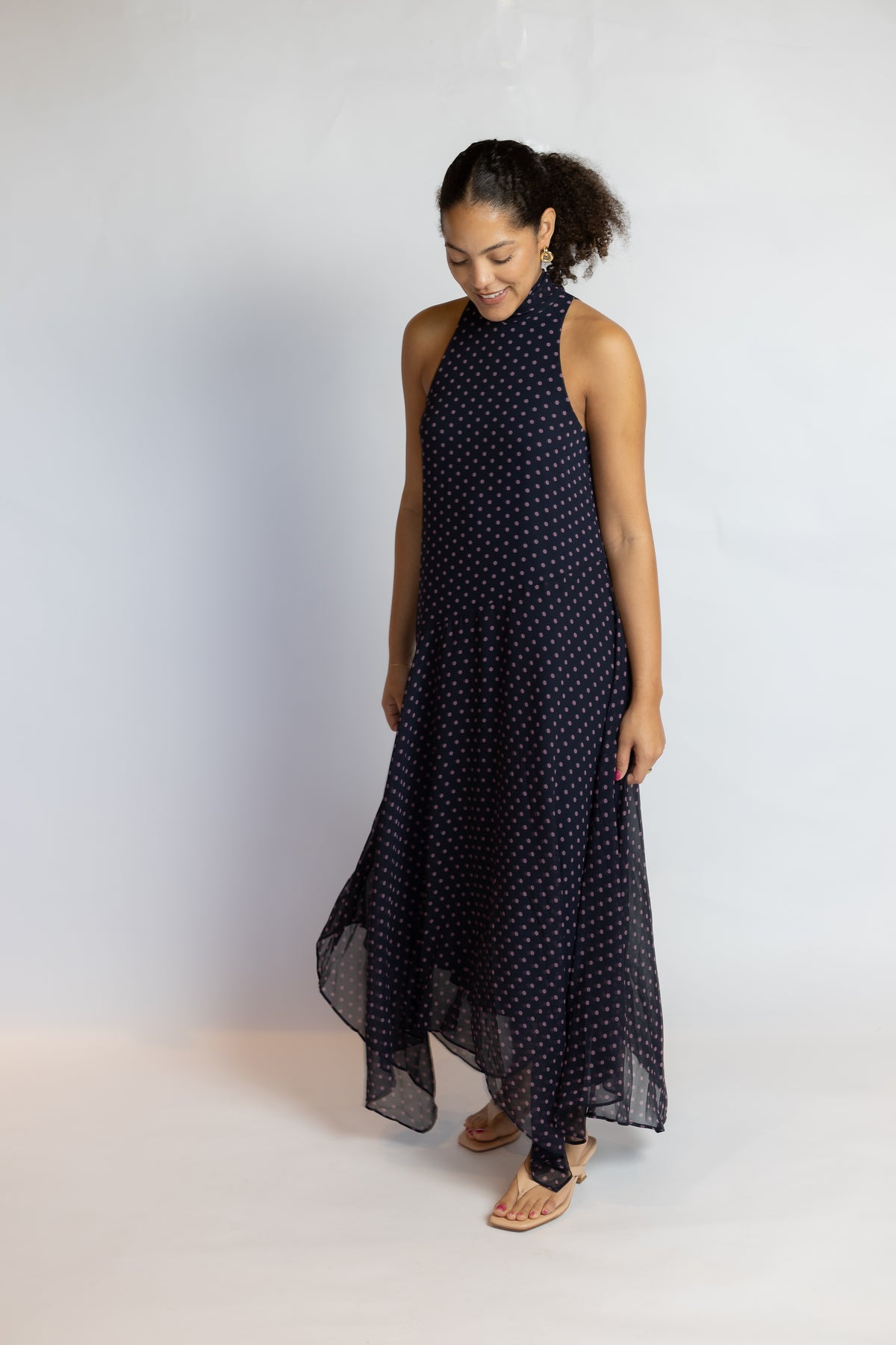 Tiana Polka Dot Maxi Dress
