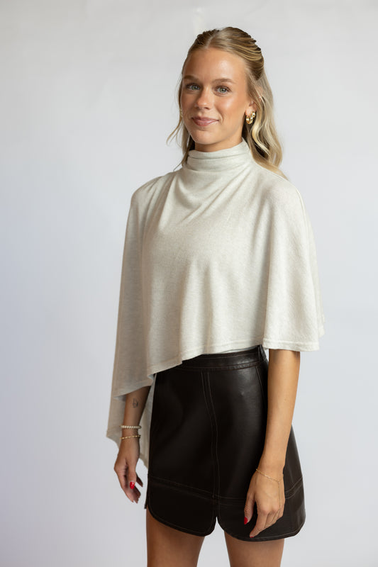 Jailene Asymmetric Cape Top