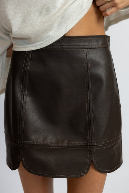 Diana Faux Leather Mini Skirt