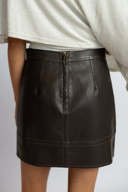 Diana Faux Leather Mini Skirt