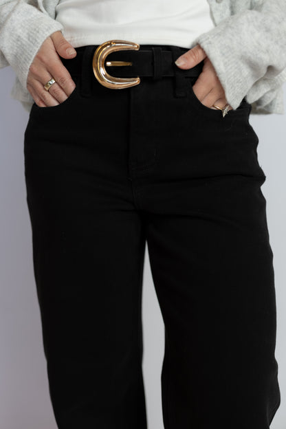 In The Middle Black Crop Jeans