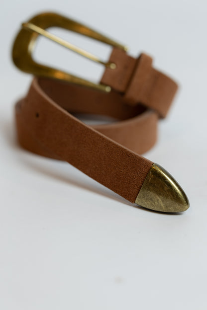 Cannon Suede Belt Cognac