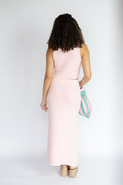 One Step Closer Ribbed Midi Skirt