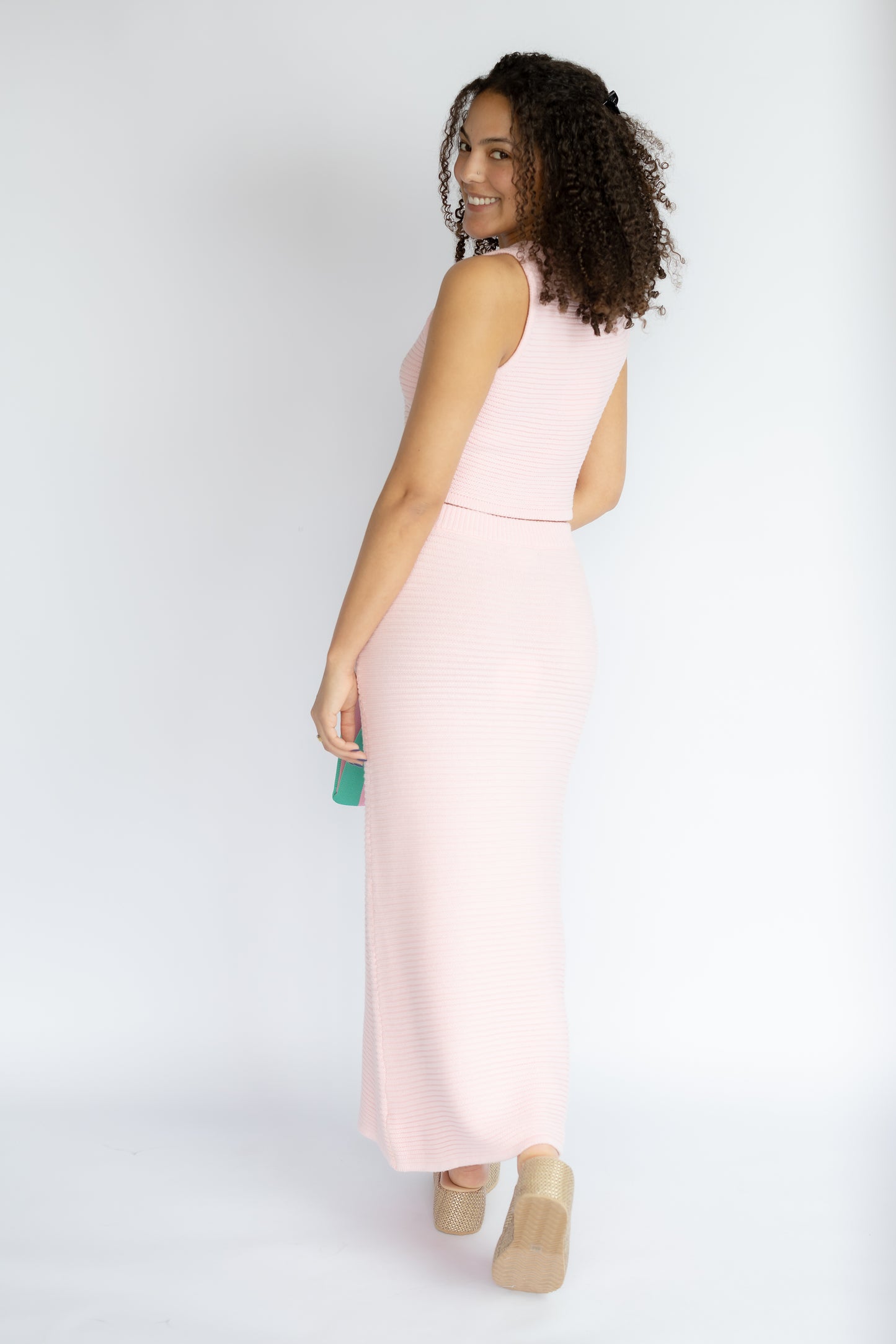 One Step Closer Ribbed Midi Skirt