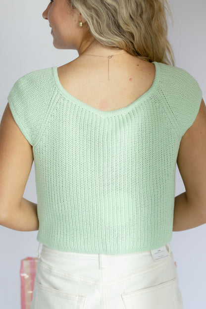 Love Story Front Tie Sweater