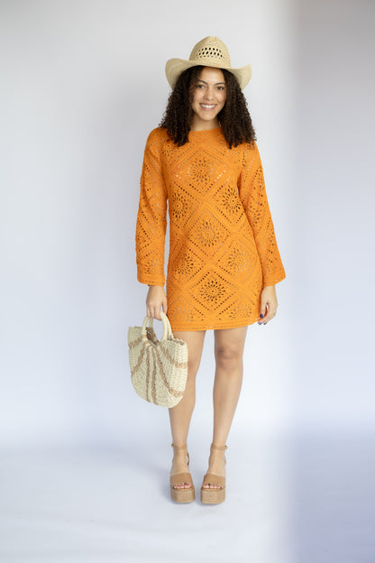 Shady Palms Crochet Dress