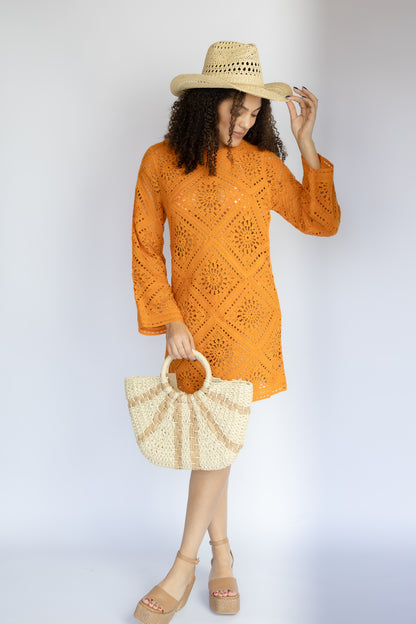 Shady Palms Crochet Dress