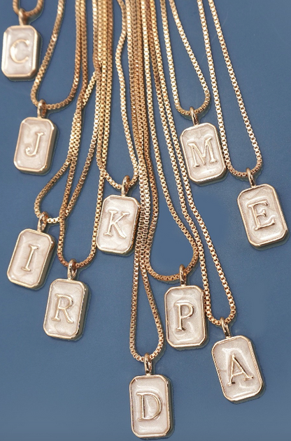 In The Details Monogram Charm Necklace